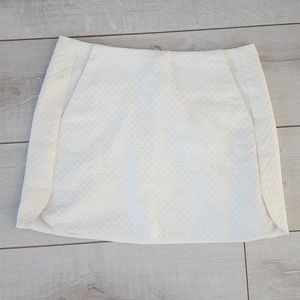 Topshop white quilted miniskirt